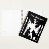 Rijden Hood in Zwart silhouet in Bossen Wolf Planner (Display)