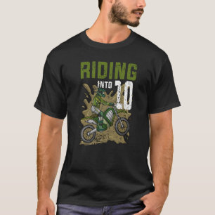Rijden in 10 jongens rijder motorcross Verjaardag T-shirt