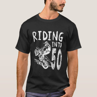 Rijden in 50e verjaardag Jongen Dirt Bike Party 50 T-shirt
