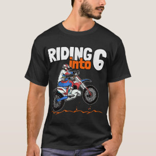 Rijden in 6 Dirt Bike Kinder 6 Jaar Oud Motorcross T-shirt