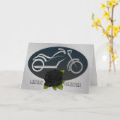 Rijden in de hemel Sympathy Card voor Biker Kaart (Gele Bloem)