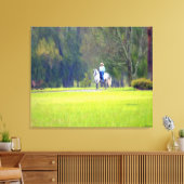 Rijden in de regen canvas afdruk (Insitu (Woonkamer))