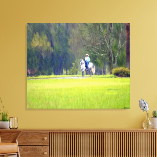 Rijden in de regen canvas afdruk (Insitu (Woonkamer))