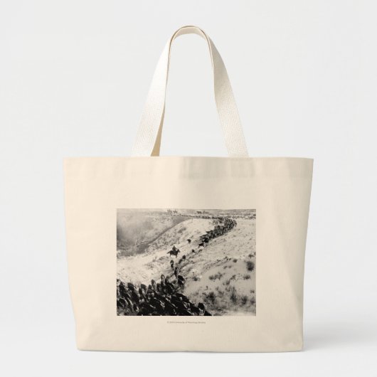 Rijden in de winter. grote tote bag (Voorkant)