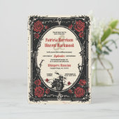 Rijden in Forever: Fietsen & Rozen Bruiloft Kaart (Staand voorkant)