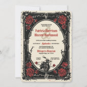 Rijden in Forever: Fietsen & Rozen Bruiloft Kaart (Voorkant)