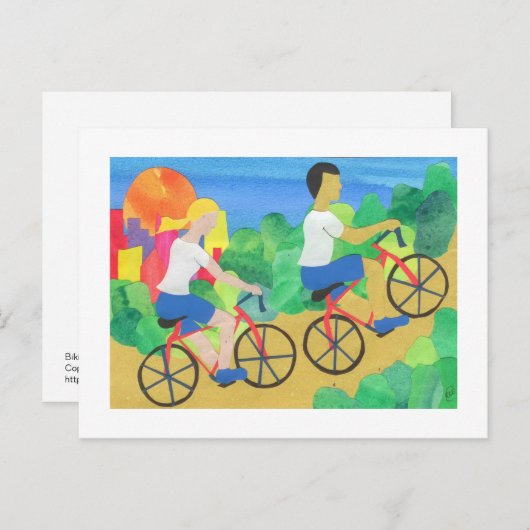 Rijden in het centrale park briefkaart (Voorkant / Achterkant)