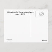 Rijden in het Nationaal Park Valley Forge Briefkaart (Achterkant)