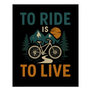 Rijden is een levend Poster