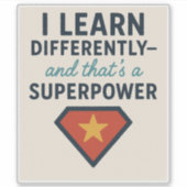 Rijden met ADHD* leer ik anders Sticker (Voorkant)