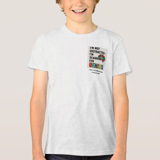 Rijden met ADHD* leer ik anders Tri-Blend Shirt (Voorkant)