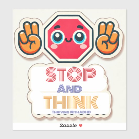 Rijden met ADHD* Stop N Think Sticker (Vel)