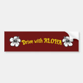 Rijden met ALOHA Bumpersticker (Voorkant)