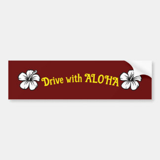 Rijden met ALOHA Bumpersticker