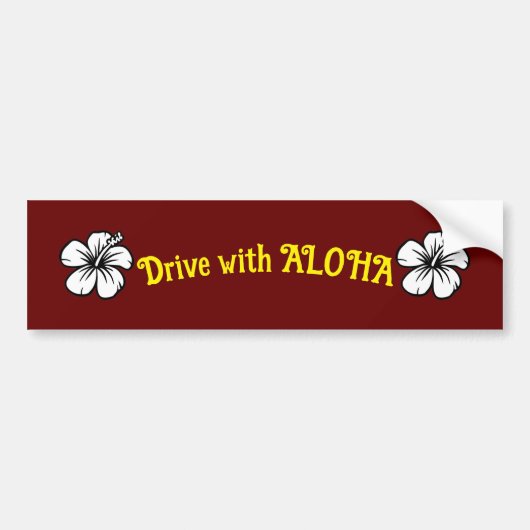 Rijden met ALOHA Bumpersticker (Voorkant)