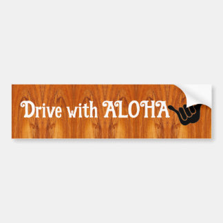 Rijden met ALOHA Bumpersticker