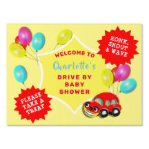 Rijden met Baby shower Schattigee auto genderneutr