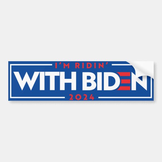 Rijden met Biden 2024 Bumpersticker (Voorkant)