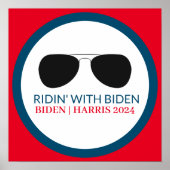 Rijden met Biden Aviator Bril 2024 Poster (Voorkant)