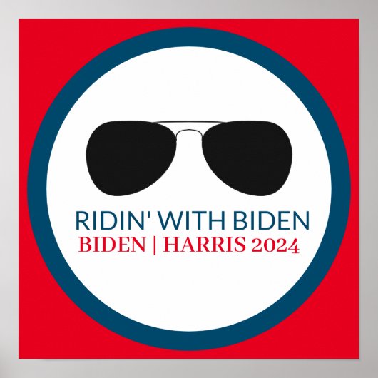 Rijden met Biden Aviator Bril 2024 Poster (Voorkant)
