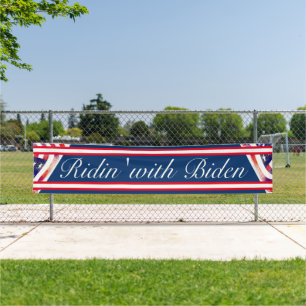 Rijden met Biden, steun voor Joe Biden Politiek Spandoek
