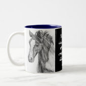 Rijden met Courage Tweekleurige Koffiemok (Links)