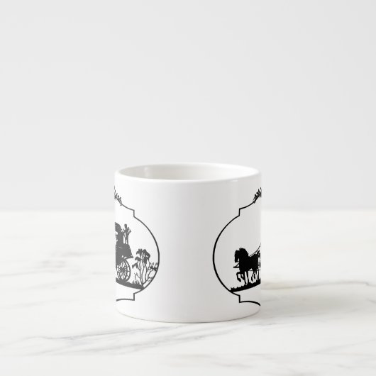 Rijden met cupido kleding en geschenken espresso kop (Voorkant)