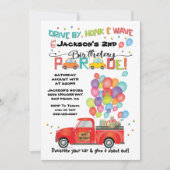 Rijden met de Truck BIrthday Party Parade Kaart (Voorkant)