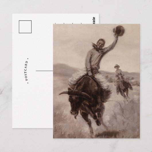 Rijden met een stier | Elling William Gollings Briefkaart (Voorkant / Achterkant)