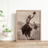 Rijden met een stier | Elling William Gollings Poster