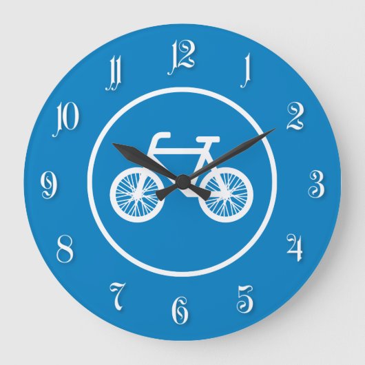 Rijden met fietsen grote klok (Voorkant)