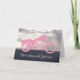 Rijden met God Sympathy Card voor Lady Biker Kaart