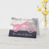 Rijden met God Sympathy Card voor Lady Biker Kaart (Gele Bloem)