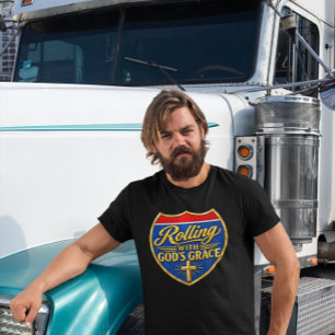 Rijden met Gods Genade Christelijk Gelovige Vracht T-shirt