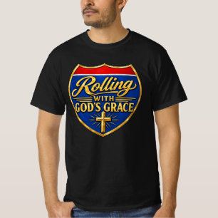 Rijden met Gods Genade Christelijk Gelovige Vracht T-shirt