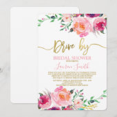 Rijden met heet roze Vrijgezellenfeest Kaart (Voorkant / Achterkant)