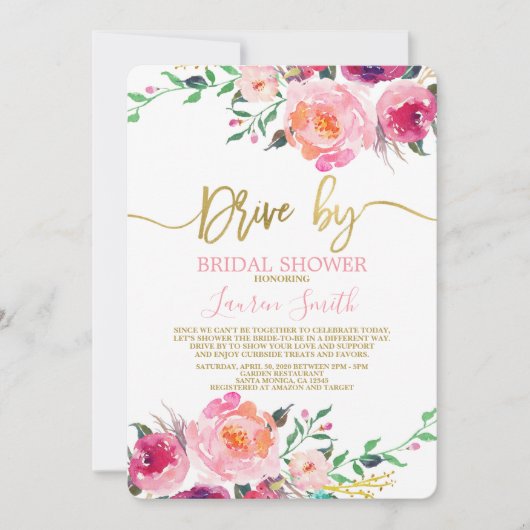 Rijden met heet roze Vrijgezellenfeest Kaart (Voorkant)