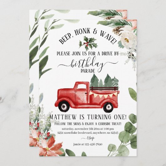 Rijden met Kerstmis op uitnodiging van de Dag van (Voorkant / Achterkant)