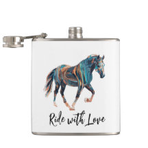 Rijden met Love Vinyl Wrapped Flask