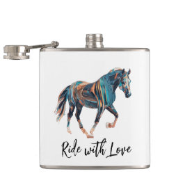 Rijden met Love Vinyl Wrapped Flask Heupfles