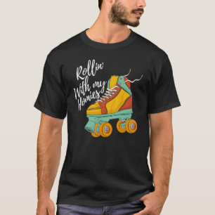 Rijden Met Mijn Maten Vrouwen Rollende Schoenen Ve T-shirt