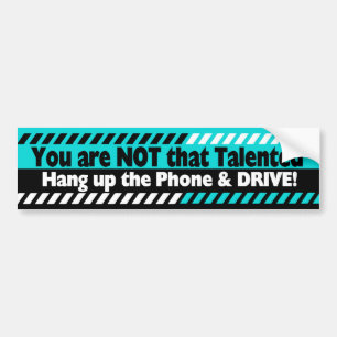 Rijden met mobiele telefoon bumpersticker