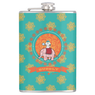 Rijden met olifant heupfles