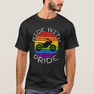 Rijden met Pride Gay Bikers LGBT Maand  Retr T-shirt