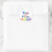 Rijden met Pride Gay Lesbische Fietser Gifts Ronde Sticker (Tas)
