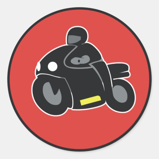 Rijden met ronde sticker (Voorkant)