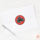 Rijden met ronde sticker (Envelop)