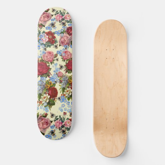 Rijden met Rozen, Forget-Me-Nots en Bijen Persoonlijk Skateboard (Voorkant)