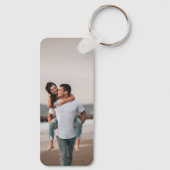 rijden met schattige hardeliefde achter auto sleut sleutelhanger (Achterkant)