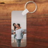 rijden met schattige hardeliefde achter auto sleut sleutelhanger (Achterkant)